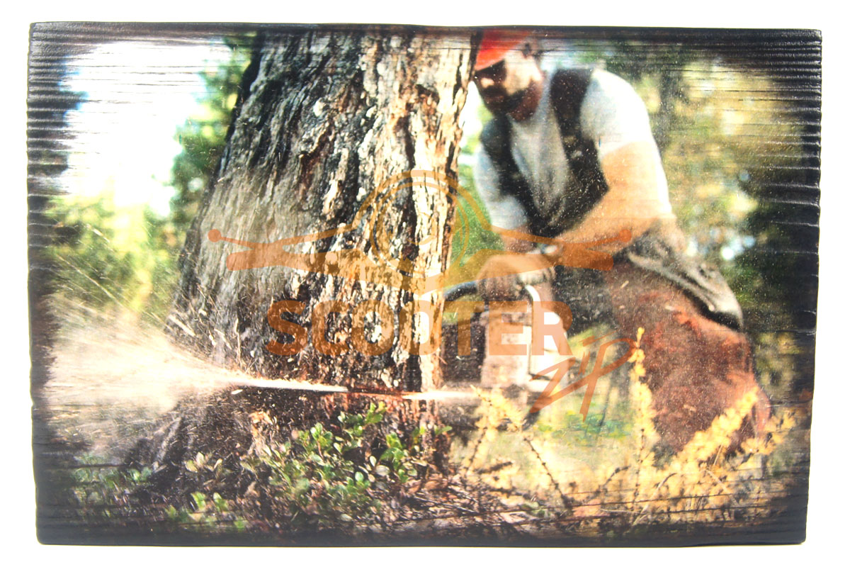 Панно настенное Лесоруб Натуральное дерево. Ручная работа., 886-0005