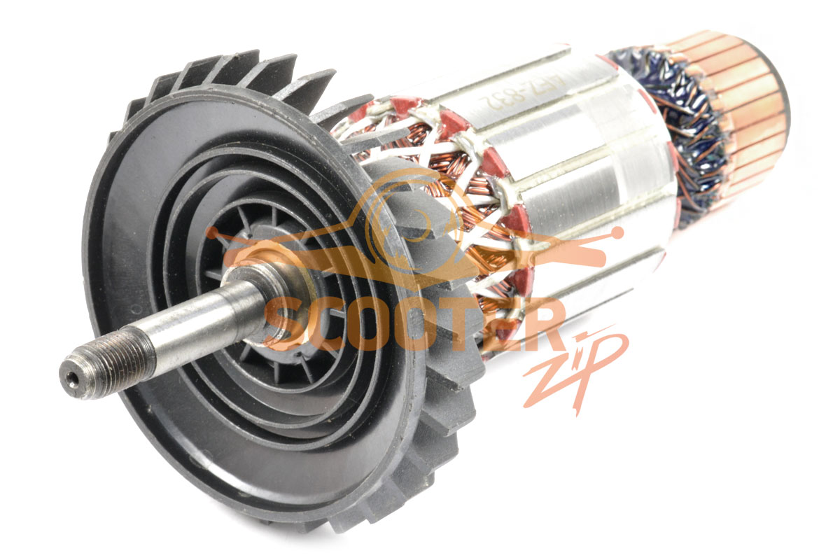 Ротор (Якорь) BOSCH GWS 20-180, GWS 20-230 (L-206 мм, D-54 мм, резьба М10 (шаг 1.0 мм)), 889-1204