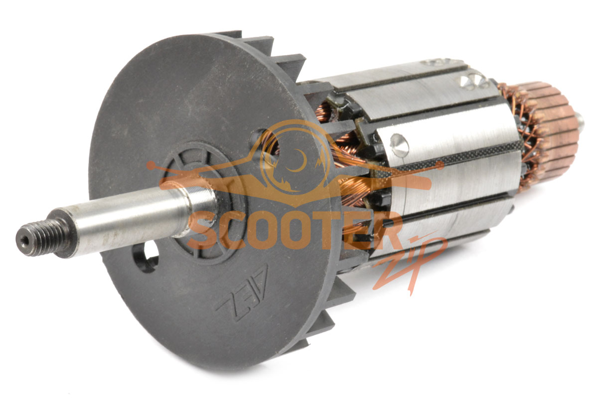Ротор (Якорь) МИАСС ДК-105 (L-199 мм, D-49 мм, резьба М8 (шаг 1.25 мм)), 889-1190
