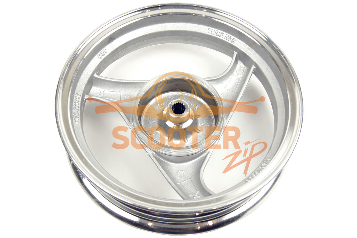 Диск колеса 12 x 2.50 задний дисковый тормоз (19 шлицов)  для китайского скутера, 4620753546240