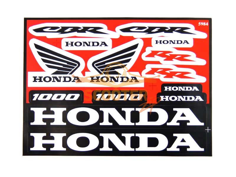 Наклейки, набор (18х26) Honda CBR 1000, 4620757439906