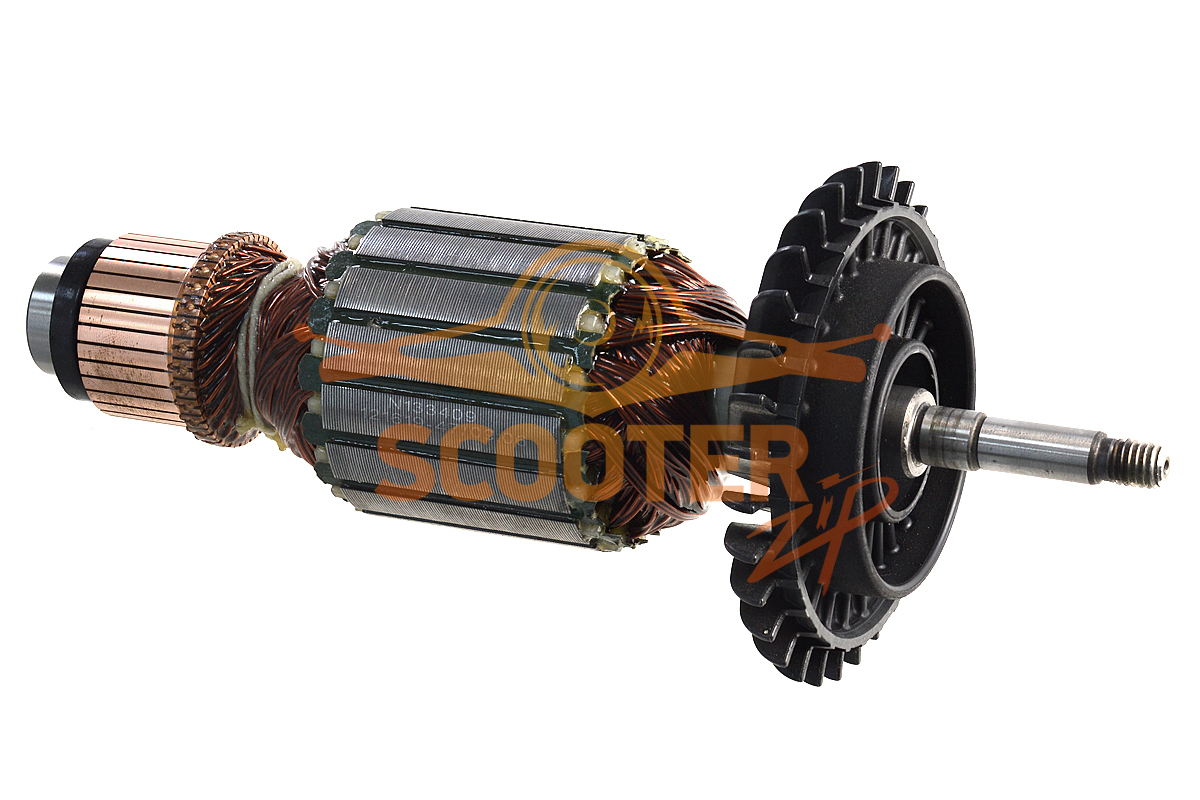 Ротор (Якорь) DeWalt для машины шлифовальной угловой DWE4557 TYPE 1, DWE4559 TYPE 1 230В (L-210 мм, D-54 мм, Резьба М8 (шаг 1.25 мм)), N203631