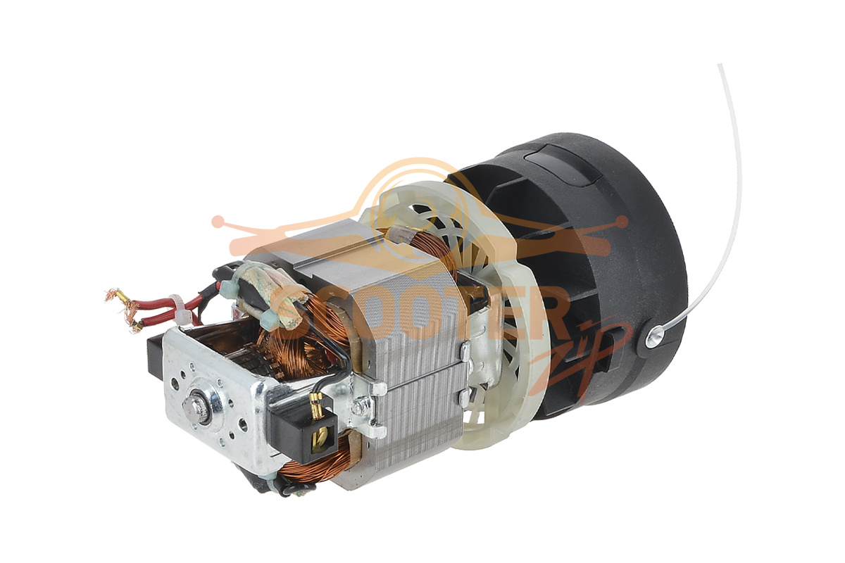 Электродвигатель в сборе с триммерной головкой (под шлиц) Снят с инструмента для триммера электрического CHAMPION ET-452, 61/59/298УЦ