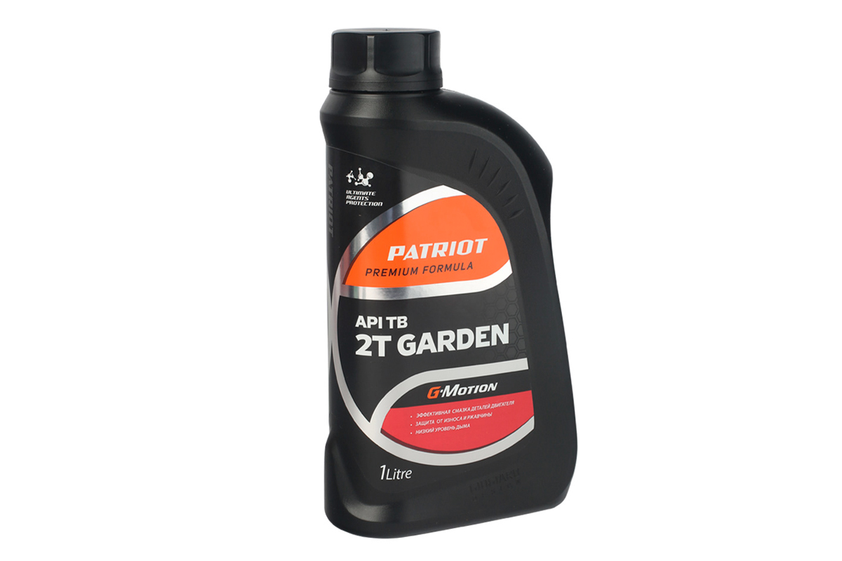 Масло минеральное PATRIOT G-Motion 2Т GARDEN 1л для ножниц садовых бензиновых CHAMPION HT-726R, 850030300