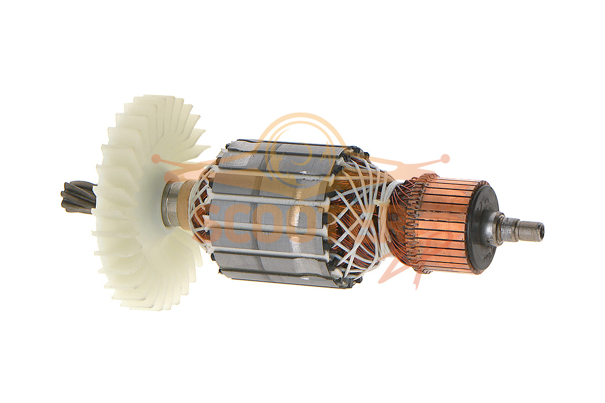 Ротор (Якорь) для пилы циркулярной (дисковой) ИНТЕРСКОЛ ДП-210/1900M (L-196 мм, D-54 мм, 7 зубов, наклон вправо) (аналог 98.04.02.01.00), 889-1198