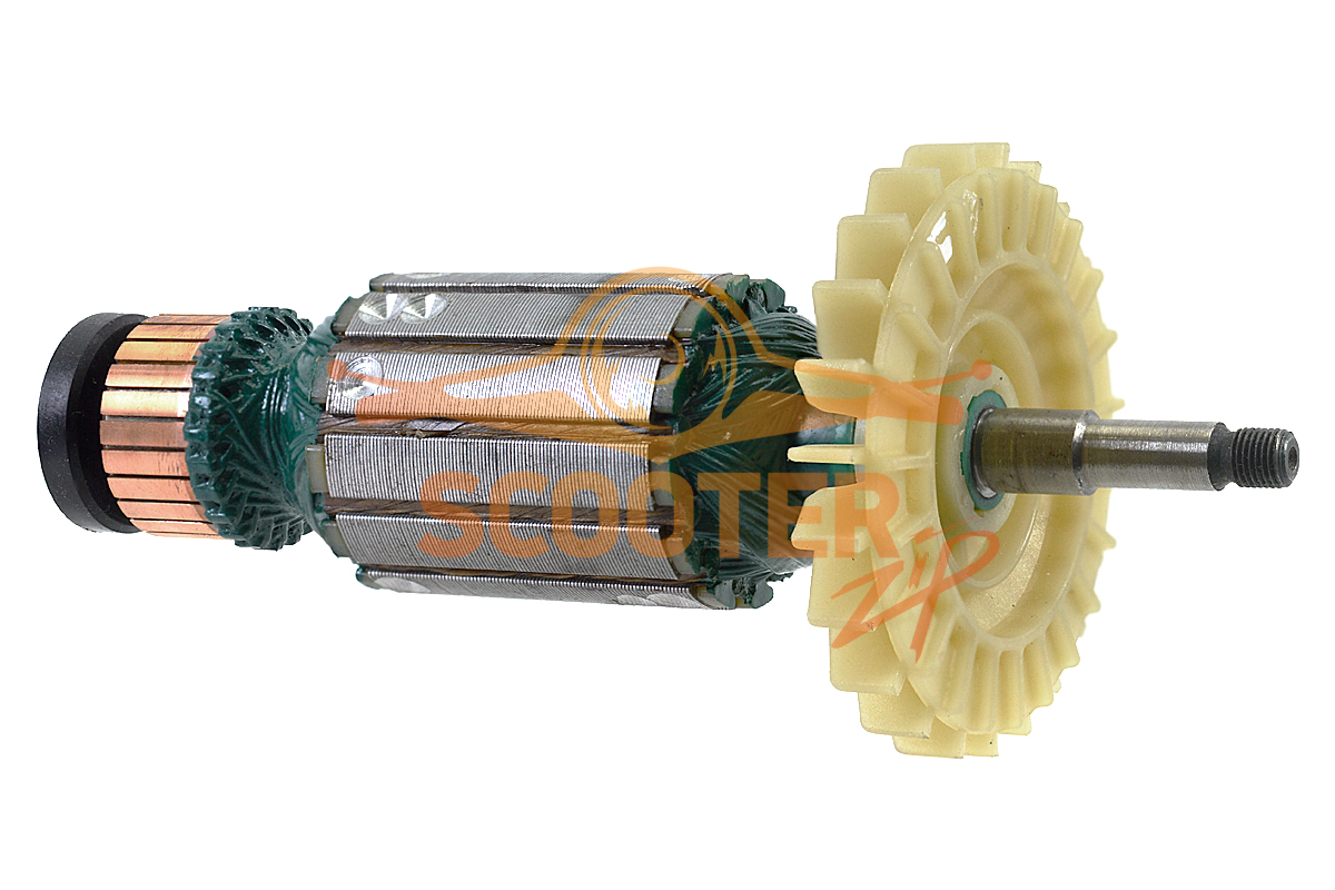 Ротор (Якорь) (L-174 мм, D-41 мм, Резьба М6 (шаг 1.0 мм)) для машины шлифовальной угловой (УШМ) болгарки Фиолент МШУ10-16-125, ИДФР684263055И