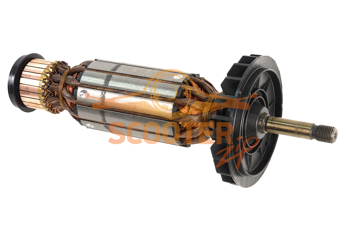 Ротор (Якорь) (L-228 мм, D-46 мм, Резьба М10 (шаг 1.0 мм)) для машины шлифовальной угловой (УШМ) болгарки Фиолент МШУ1-20-230А, ИДФР684263012-02И