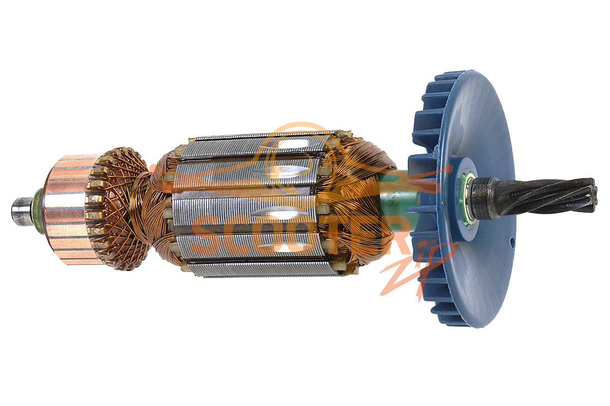 Ротор (Якорь) (L-138 мм, D-32 мм, 6 зубов, наклон влево) для лобзика Фиолент ПМ2-520Э (PS 520E, ИЭ-5202Э), ИДФР684263009И