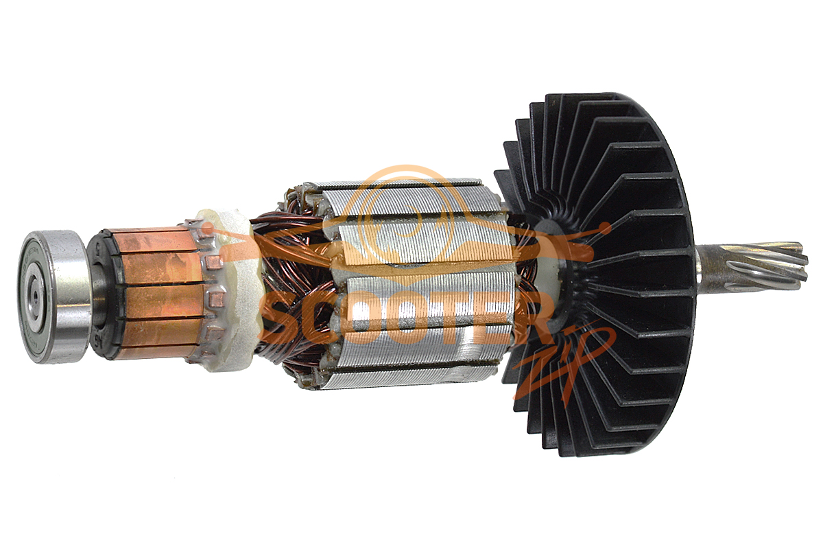 Ротор (Якорь) (L-142 мм, D-35 мм, 7 зубов, наклон вправо) для перфоратора аккумуляторного MAKITA DHR241, 519226-8