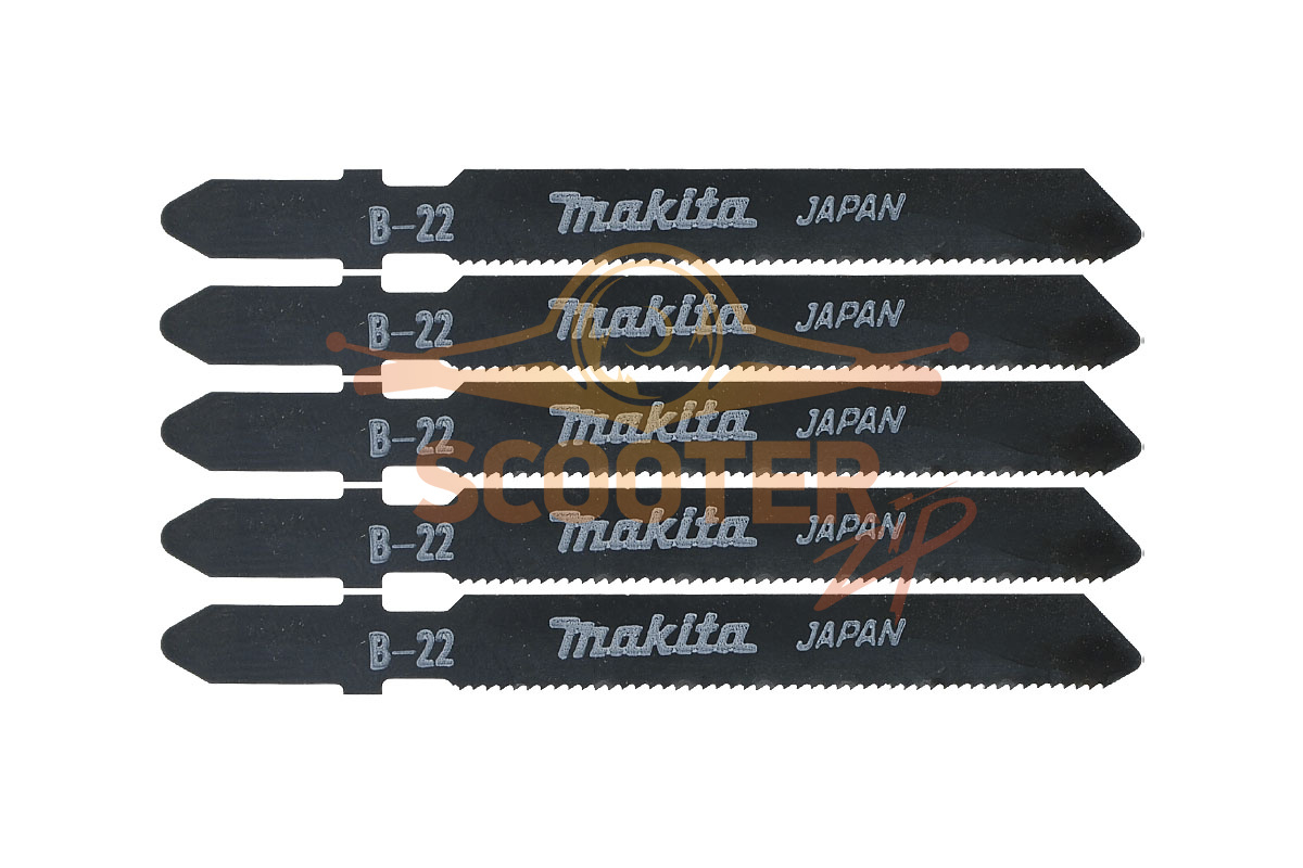 Пилка для лобзика В-22, 76х52х1.1 мм, 5 шт. по металлу для лобзика MAKITA 4304T, A-85737