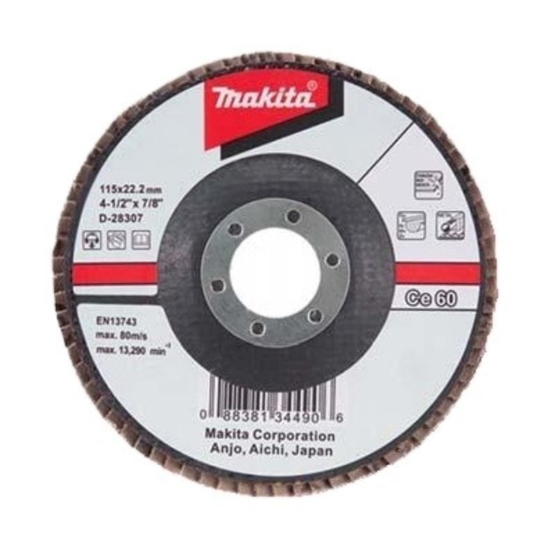 Лепестковый шлиф, диск С40, 115мм плоский Makita, D-28450