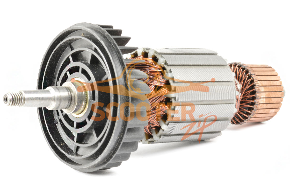 Ротор (Якорь) (L-202 мм, D-54 мм, резьба М8 (шаг 1.25 мм)) аналог 517793-7 для болгарки (УШМ) MAKITA GA7020S, 889-0432