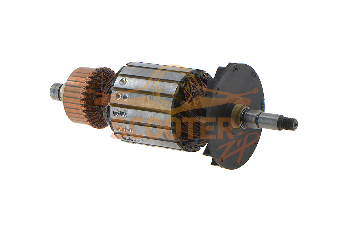 Ротор (Якорь) (L-190 мм, D-54 мм, резьба М8 (шаг 1.25 мм)) аналог для болгарки (УШМ) REBIR LSM-230_2100, 889-0038
