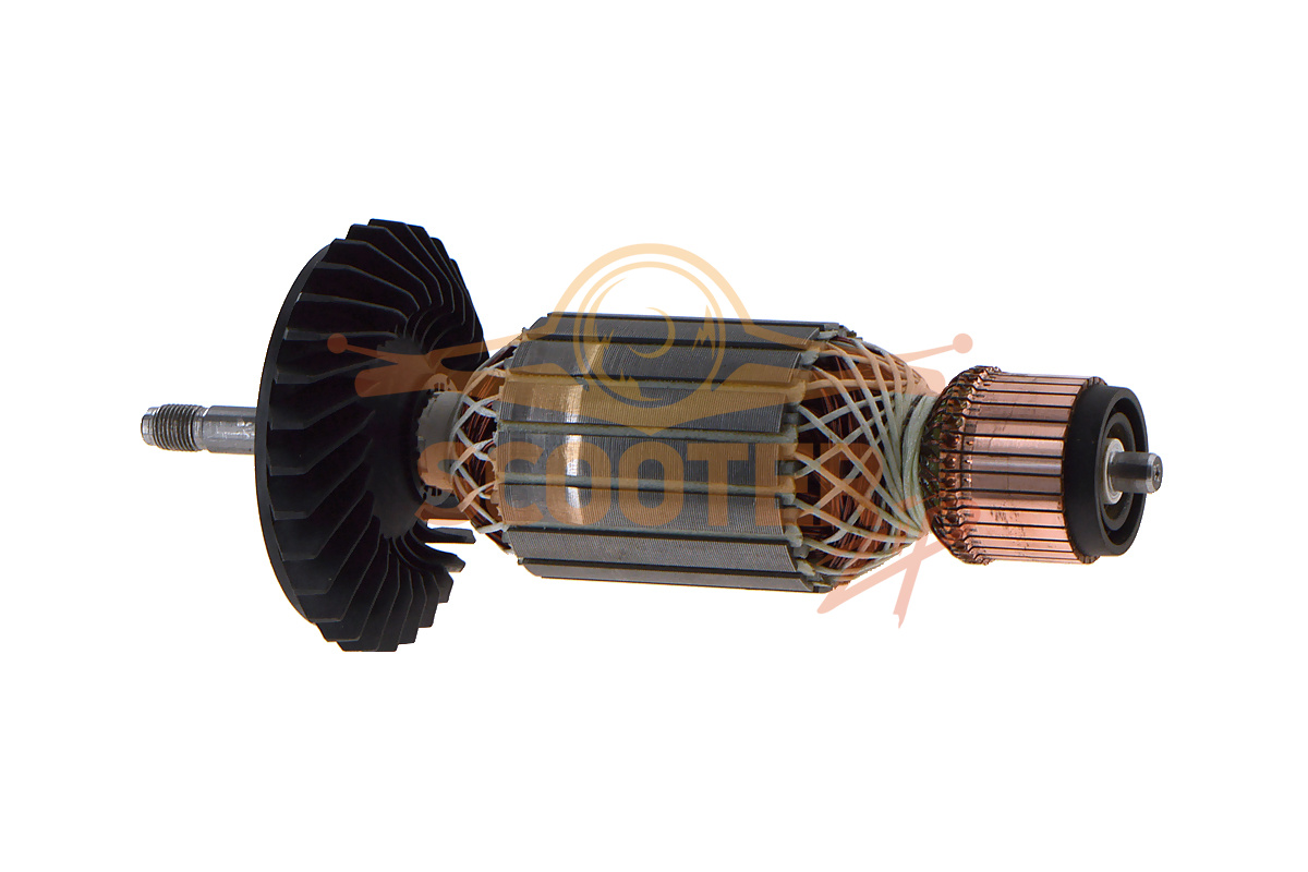 Ротор (Якорь) BOSCH GWS 20-230 (L-220 мм, D-54 мм, резьба М10 (шаг 1.0 мм)), 887-0012