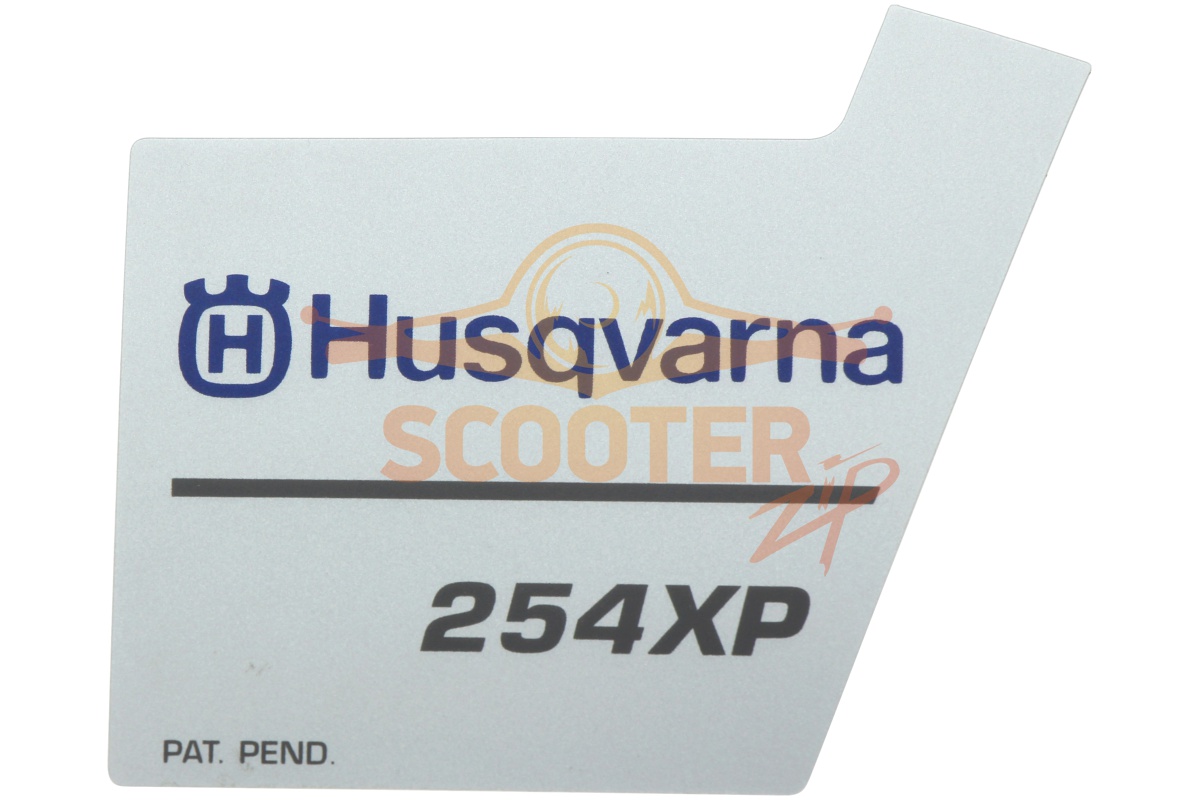 Наклейка на стартер для бензопилы Husqvarna 254, s/n 19942300001-19960100000, 5036198-12