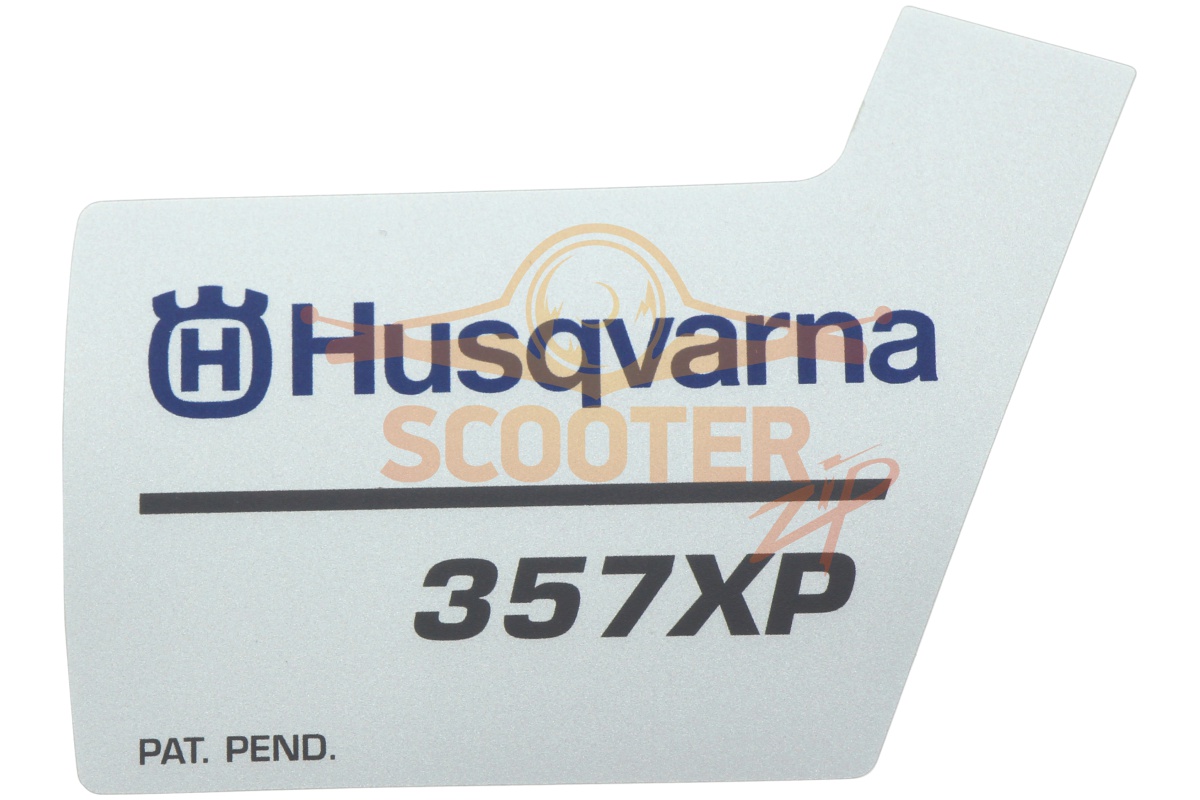 Наклейка для бензопилы Husqvarna 357 XP EPA, s/n 20041800001-20050600000, 5373248-01