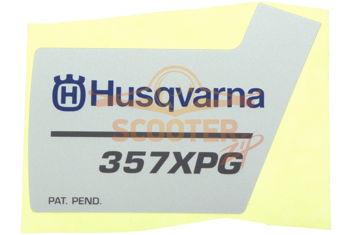 DECAL для бензопилы Husqvarna 357 XP, s/n 20041800001-20050600000, 5373248-02