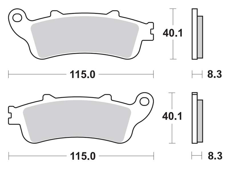 Колодки дискового тормоза для скутера Honda SILVER WING 400/600 (передние) MALOSSI (Италия), 6212105