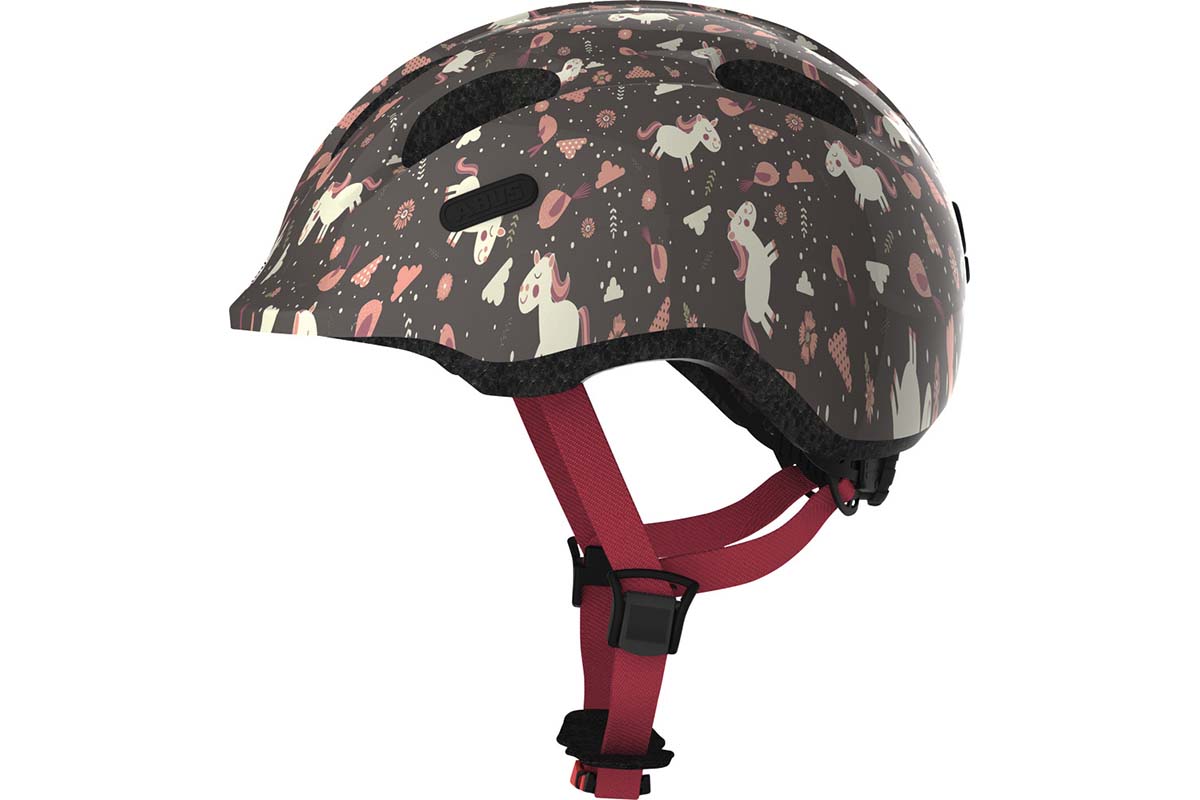 Шлем Smiley 2.0 детский M(50-55) с регулир., 240гр, 8отв, сетка от насекомых, коричн-розовые лошадки ABUS NEW, 05-0086996