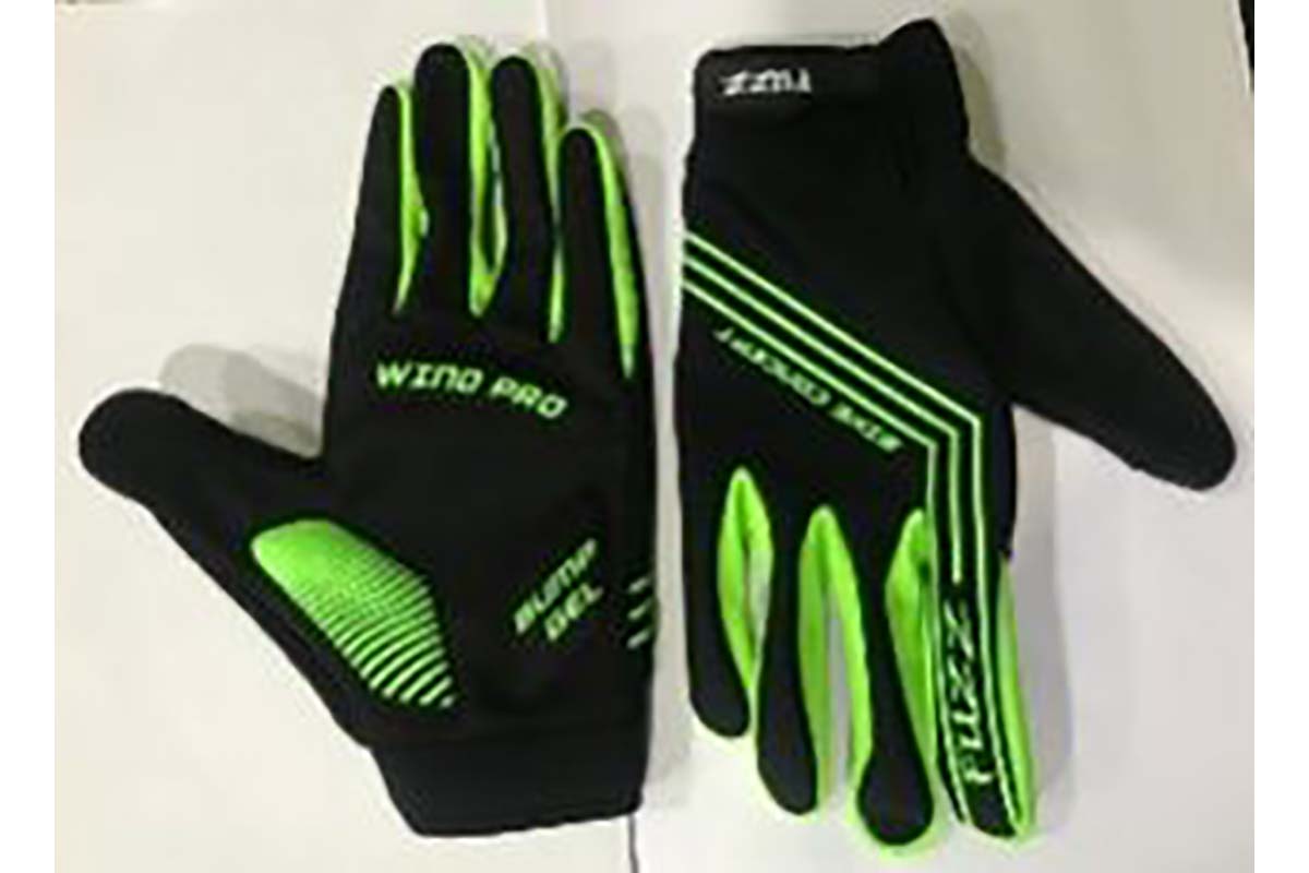 Перчатки неопрен, WIND PRO, черно-неон зеленые, утепленные, длинные пальцы, р-р XS, для сенсорных экранов, GEL, на липучке FUZZ, 08-202821