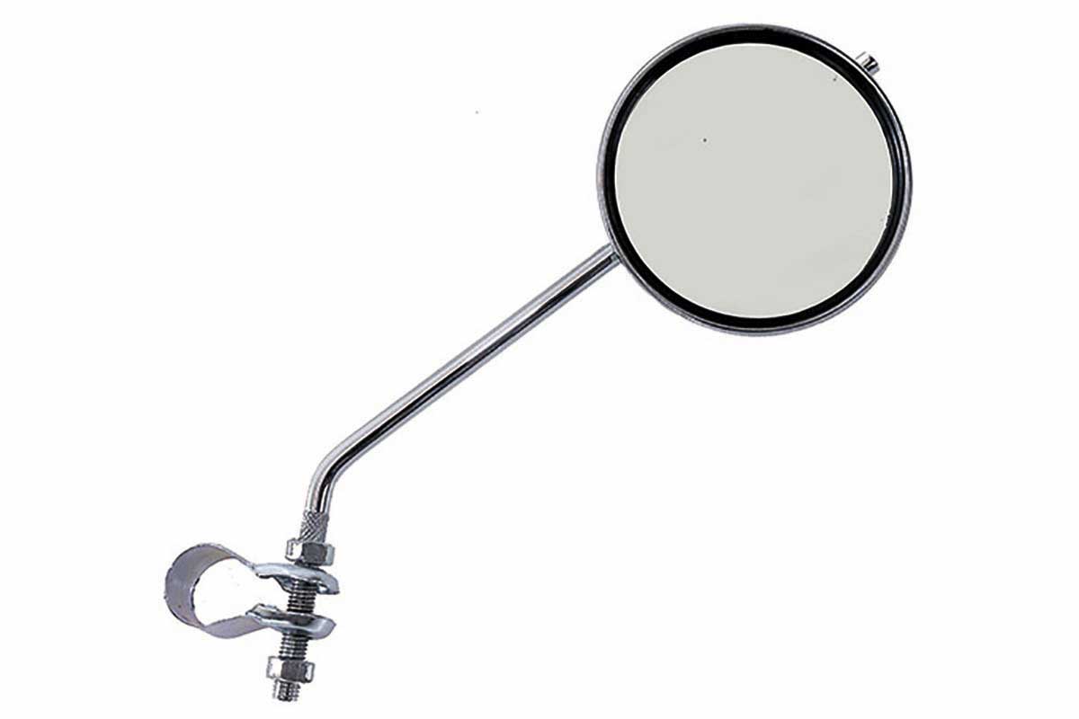 Зеркало плосокое круглое D=80мм регул. кольц. крепление (10) серебр., 5-271018