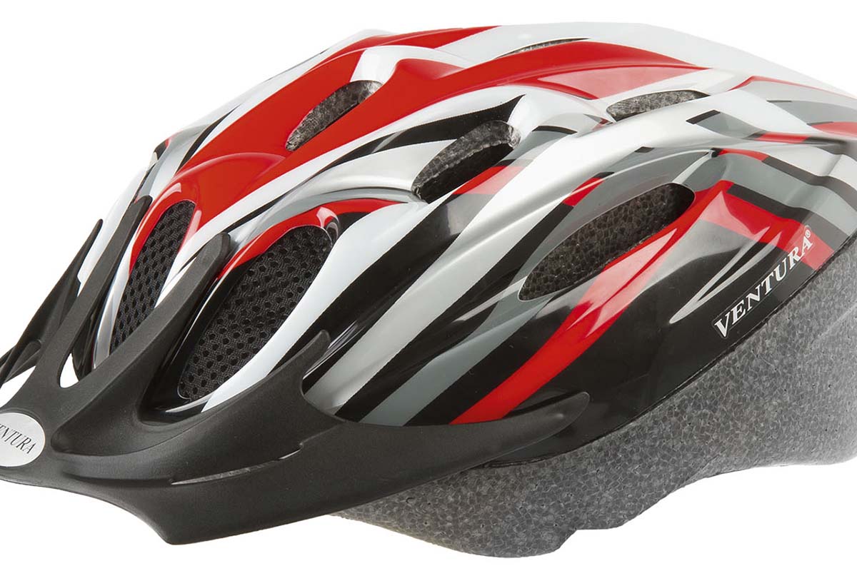 Шлем с сеточкой 11отв. 58-61см черно-красно-белый M-WAVE ACTIVE, 5-731035
