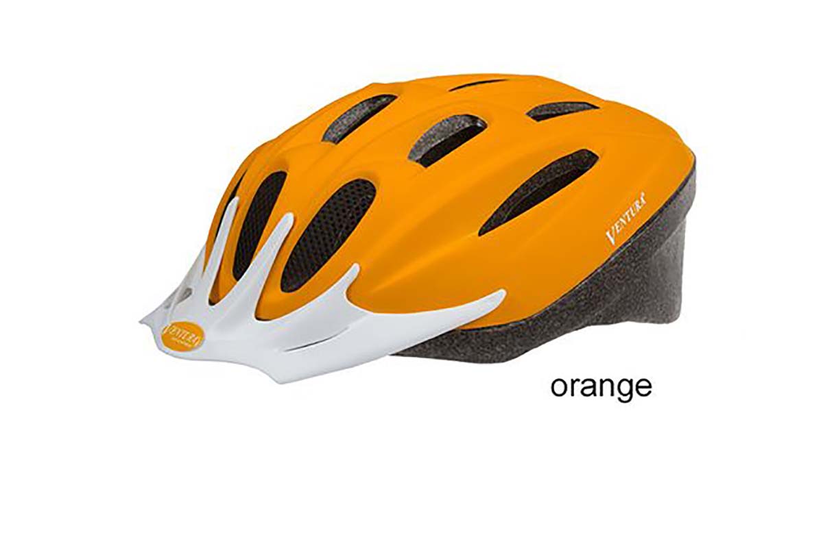 Шлем с сеточкой 11отв. L (58-61см) матовый оранжевый с отражателем VENTURA NEW, 5-733125