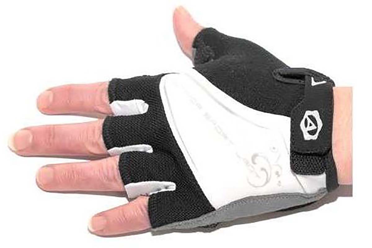 Перчатки Lady Comfort Gel черно-бело-серые S гель/лайкра/синт.кожа с петельк. (20) AUTHOR, 8-7130560
