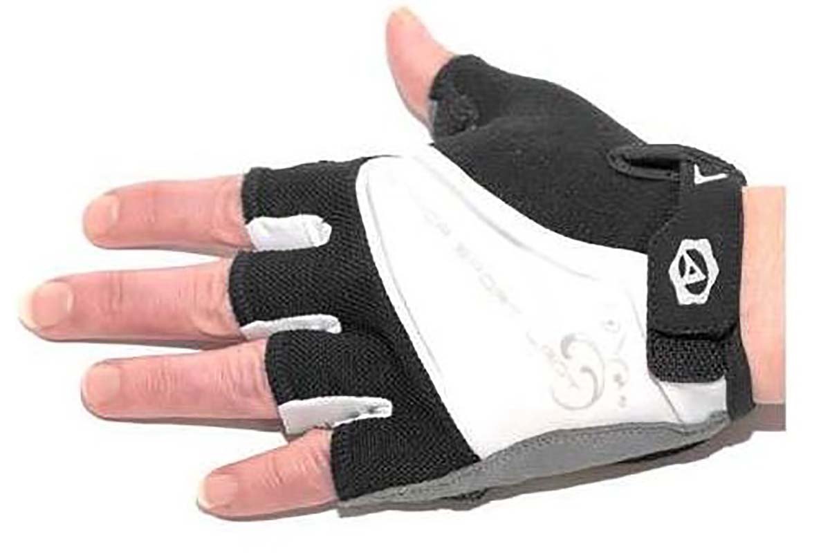 Перчатки Lady Comfort Gel черно-бело-серые M гель/лайкра/синт.кожа с петельк. (20) AUTHOR, 8-7130561