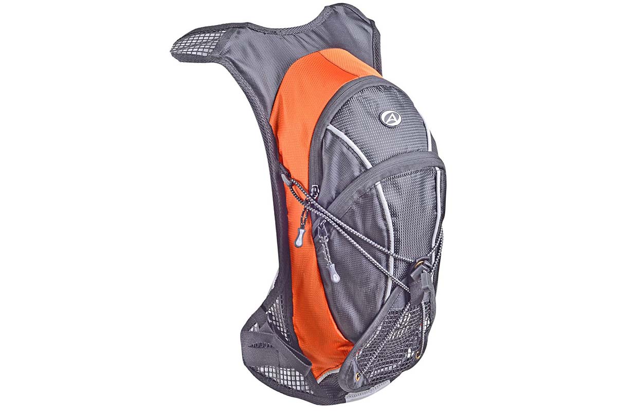 Рюкзак спортивный TURBO GSB V=6л 430г черно-оранжевый + желтый чехол от дождя AUTHOR, 8-8100271