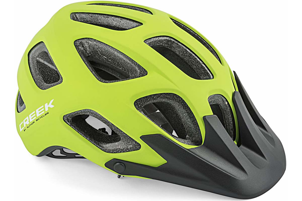 Шлем спорт. CREEK HST 163 17отв. ABS HARD SHELL/EPS мат.-зелено-черный 57-60см (10) AUTHOR, 8-9001495