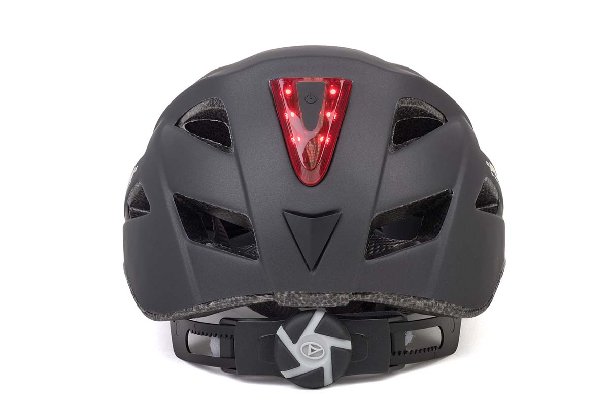 Шлем с сеточкой PULSE LED X8 16отв. СВЕТОДИОД.ФОНАРИК 6д/2ф мат. темн.серый 58-61см AUTHOR, 8-9001661