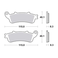 Колодки дискового тормоза для скутера Honda SILVER WING 400/600 (передние) MALOSSI (Италия)