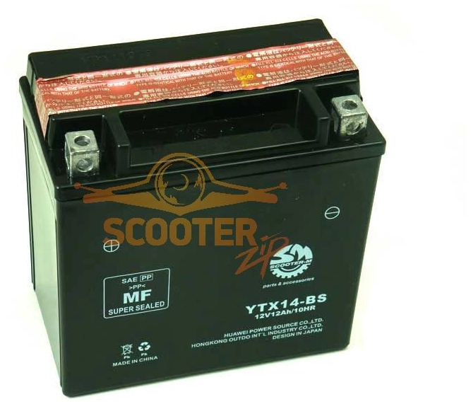 АКБ YTX14-BS 12V 12Ah (152 x 88 x 148) /+ -/ OUTDO