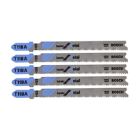 Пилка BOSCH для лобзика T 118 A Basic for Metal, HSS 5шт