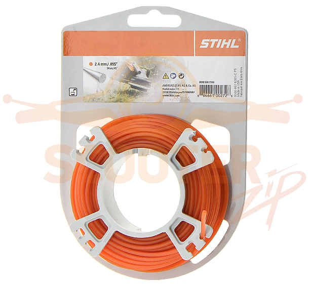 Леска для триммера 2,4мм* 14м круглая STIHL для триммера (бензокосы) MAKITA DBC301