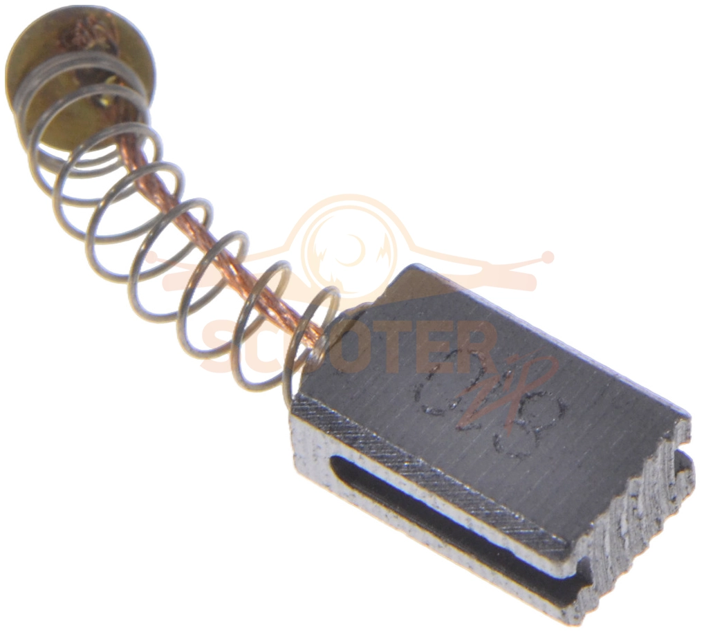 Щетка угольная 5x7x12 (1шт) для ВИХРЬ ЛЭ-100 (s/n KNT ~), ЛЭ-80 (s/n KNT ~), ЭШМ-125/5Э (s/n KNT ~)