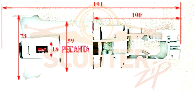 Корпус для УШМ-125/900(35) Ресанта с AND026