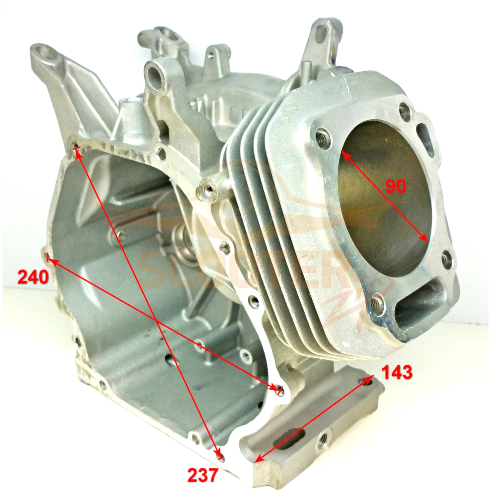 Блок цилиндра для мотопомпы HUTER MP-100 (s/n KEM (KEC)~)
