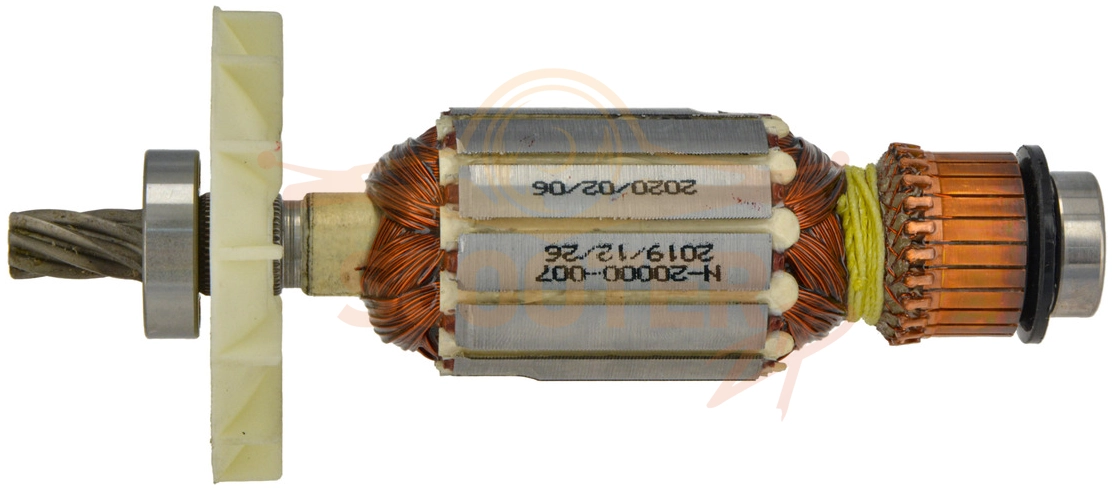 Ротор (Якорь) (L-161 мм, D-41 мм, 7 зубов, наклон вправо) DeWalt DWE1622K TYPE 1 240В