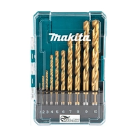 Набор сверл по металлу (10 шт.) HSS-TiN Economy Makita D-72849