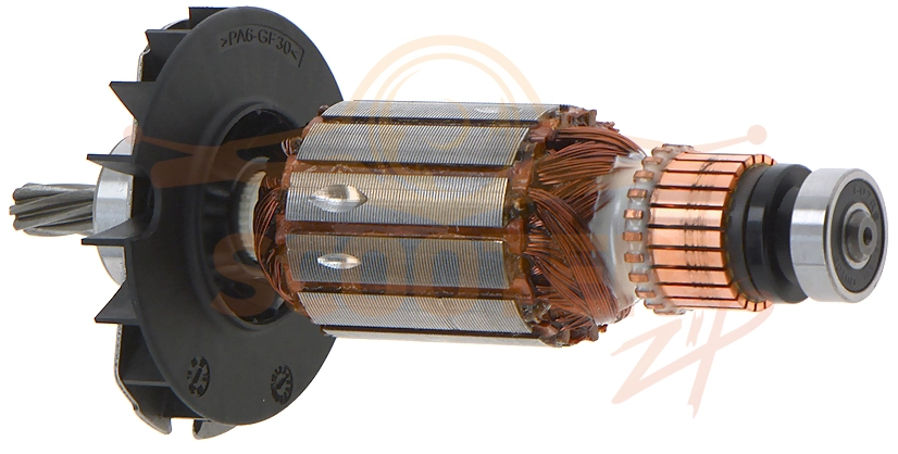 Ротор (Якорь) (L-144 мм, D-35 мм, 7 зубов, наклон влево) BOSCH GBH 240 (Тип 3611B72120)