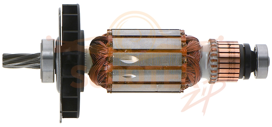 Ротор (Якорь) (L-144 мм, D-35 мм, 7 зубов, наклон влево) BOSCH GBH 240 (Тип 3611B72120)