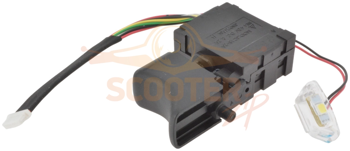 Выключатель JC15-2A 42V DC 0.2A (9pin) с платой и крышкой светодиода в сборе # для дрели-шуруповерта STEHER CBS-165-21