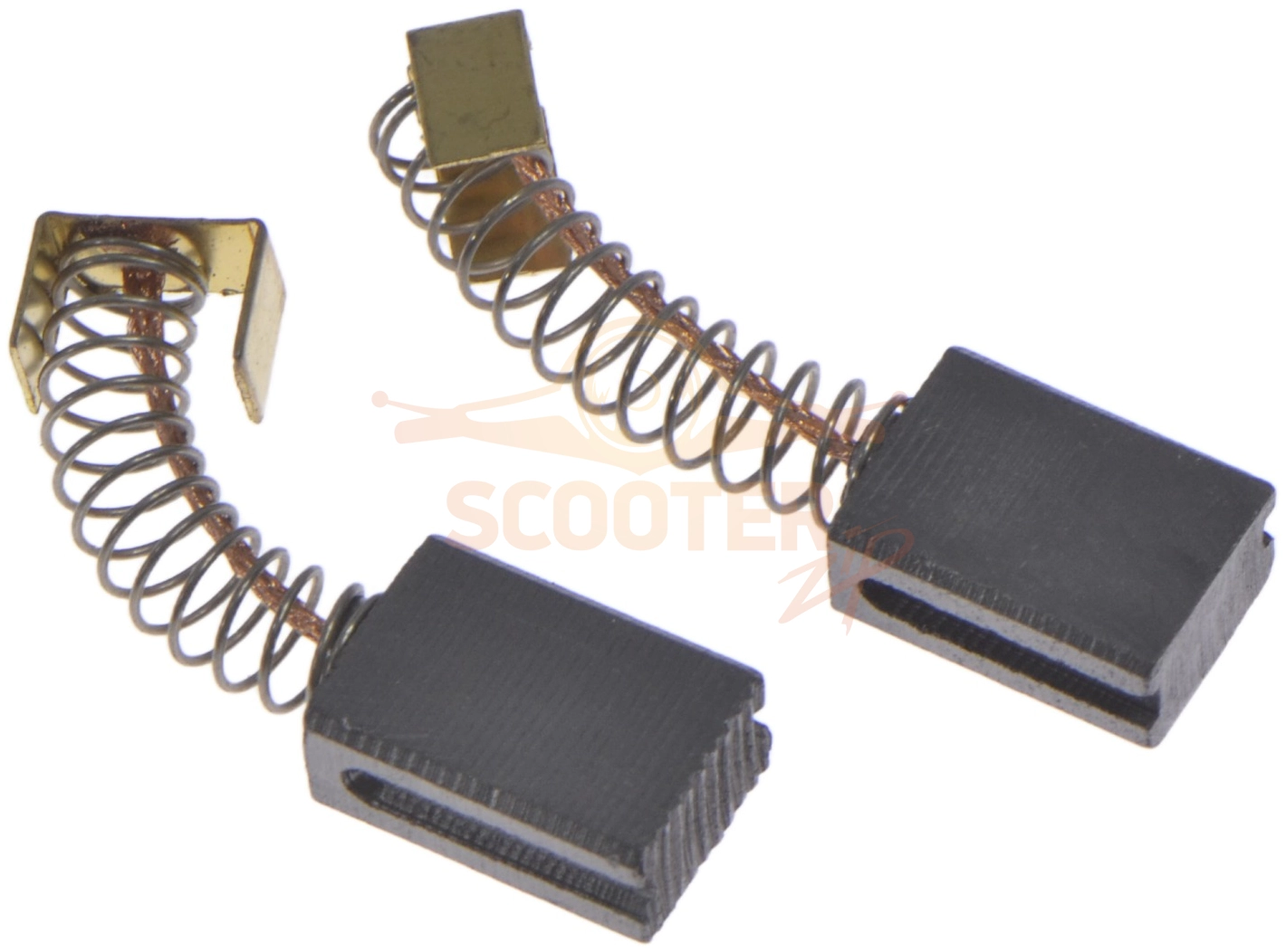Щетка угольная 6x11x15 (проточка 2 пружина, пятак-уши) (2шт) P.I.T. PTR1500-EL