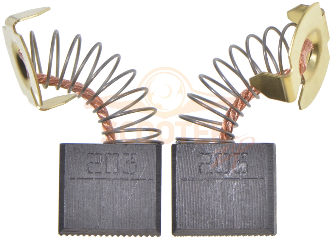Щётки угольные 7х18х16 (2шт) CB-203 для фрезера MAKITA 3612