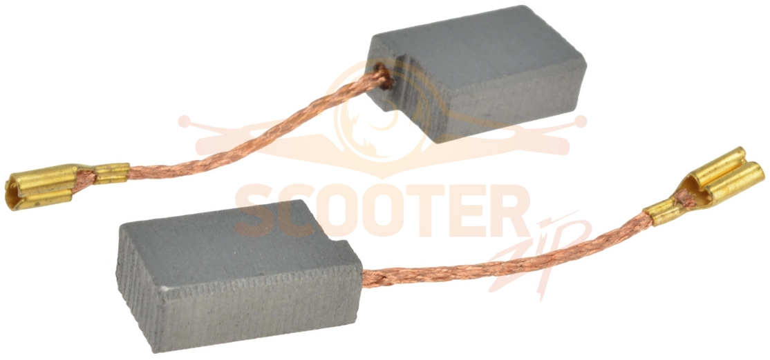 Щетка угольная 6х10х15,5 (2шт) ЗУБР ЗШ-30-1200 Т, ЗШ-П30-1400 ПСТК, УШМ-П125-1200 ЭПСТ
