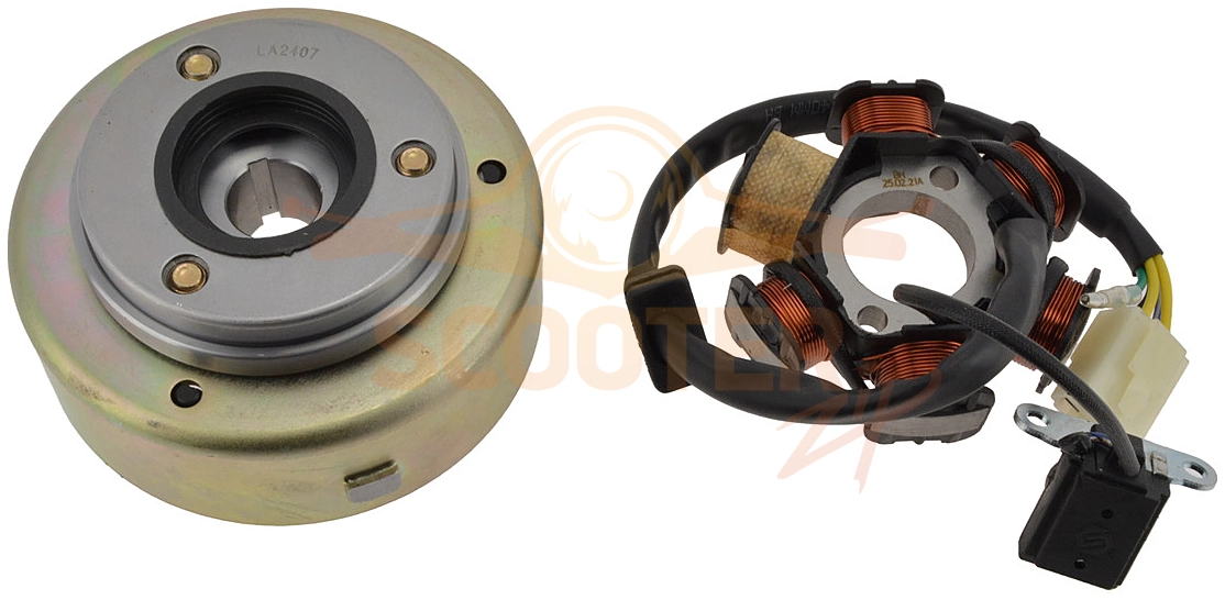 Зажигание в сборе с маховиком 1P47FMD,1P47FME,1P52FMH (70,90,110cc с реверсом)
