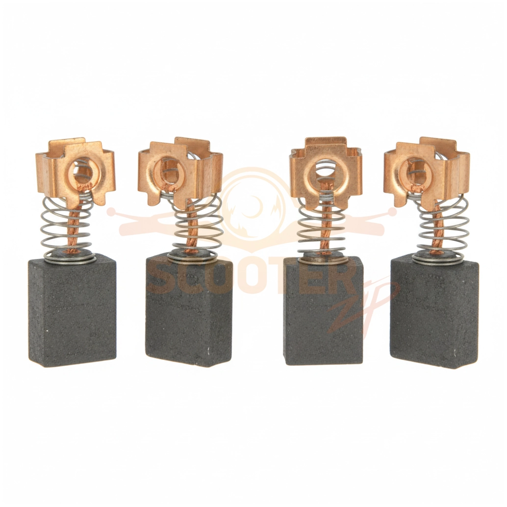 Щетки угольные 6x9x11 Makita CB-407 (пружина, пятак-уши, автоотключение) (4шт) для перфоратора MAKITA HR2413