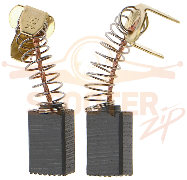 Щетки угольные 5x8x12 Makita CB-51 (пружина, пятак-уши, автоотключение) (4шт) для рубанка MAKITA 1902